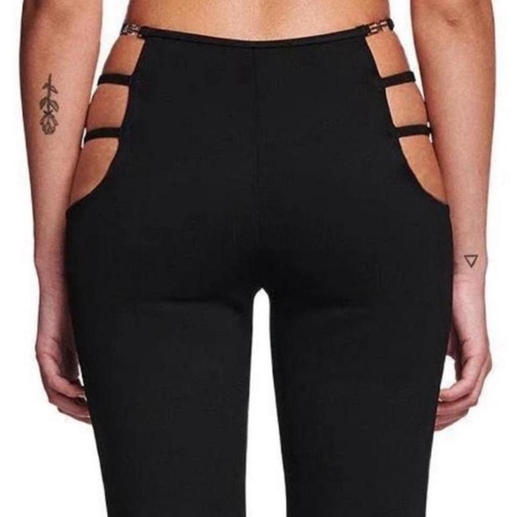 I.AM.GIA Black Strappy Cutout Pants size XS - Picture 3 of 6